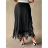 image:imageFloerns Womens Plus Size Elegant Stain Lace Skirt Going Out Long SkirtsBlack
