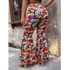 image:imageFloerns Womens Plus Size Flare Leg Palazzo Party Club Bell Bottom PantsRed Flower