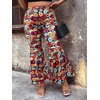 image:imageFloerns Womens Plus Size Flare Leg Palazzo Party Club Bell Bottom PantsRed Flower