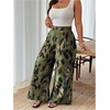 image:imageFloerns Womens Plus Size Floral Wide Leg Palazzo Pants Elastic High Waist TrousersGreen Multi