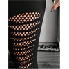image:imageFloerns Womens Plus Size Goth Leggings Patchwork Punk High Waisted PantsDark Black