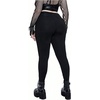 image:imageFloerns Womens Plus Size Goth Leggings Patchwork Punk High Waisted PantsLight Black
