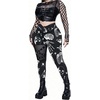 image:imageFloerns Womens Plus Size Goth Leggings Patchwork Punk High Waisted PantsMulticolored