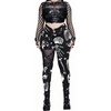 image:imageFloerns Womens Plus Size Goth Leggings Patchwork Punk High Waisted PantsMulticolored