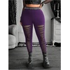 image:imageFloerns Womens Plus Size Goth Leggings Patchwork Punk High Waisted PantsPurple