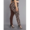 image:imageFloerns Womens Plus Size Plaid Pants Stretchy Elastic Waist Skinny LeggingBrown Leopard