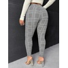 image:imageFloerns Womens Plus Size Plaid Pants Stretchy Elastic Waist Skinny LeggingPlaid