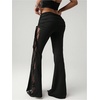 image:imageFloerns Womens Plus Size Sheer Lace Flare Pants Ruched High Waisted Bell Bottom Rave Pants ClubwearBlack