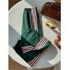 image:imageFloerns Womens Plus Size Striped Baggy Sweatpants Elastic Waist Side Wide Leg Casual Gym Track PantsGreen