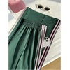 image:imageFloerns Womens Plus Size Striped Baggy Sweatpants Elastic Waist Side Wide Leg Casual Gym Track PantsGreen