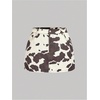 image:imageFloerns Womens Plus Size Western Cow Print Jean Skirt Country Concert Cowboy Mini SkirtsBrown