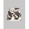 image:imageFloerns Womens Plus Size Western Cow Print Jean Skirt Country Concert Cowboy Mini SkirtsBrown