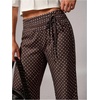 image:imageFloerns Womens Polka Dots Wide Leg Pants Low Rise Tie Side Baggy Palazzo Trousers PantBrown