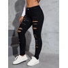 image:imageFloerns Womens Ripped Distressed High Waist Jeans Stretch Denim PantsBlack