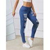 image:imageFloerns Womens Ripped Distressed High Waist Jeans Stretch Denim PantsBlue