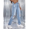 image:imageFloerns Womens Ripped Y2K Stretchy Straight Leg Denim Pants with PocketLight Wash C