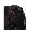 image:imageFloerns Womens Sheer Lace Mesh Flare Pants High Waisted Bell Bottom PantBlack