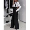 image:imageFloerns Womens Sleeveless Jumpsuit Wide Leg Suspender Pants Overalls with PocketsBlack