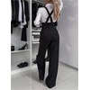 image:imageFloerns Womens Sleeveless Jumpsuit Wide Leg Suspender Pants Overalls with PocketsBlack