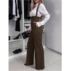 image:imageFloerns Womens Sleeveless Jumpsuit Wide Leg Suspender Pants Overalls with PocketsCoffee Brown