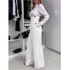 image:imageFloerns Womens Sleeveless Jumpsuit Wide Leg Suspender Pants Overalls with PocketsWhite