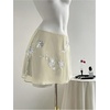 image:imageFloerns Womens Sparkly Sequin Mini Skirt Y2K Beaded Floral Hip SkirtsApricot
