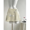 image:imageFloerns Womens Sparkly Sequin Mini Skirt Y2K Beaded Floral Hip SkirtsApricot