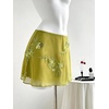 image:imageFloerns Womens Sparkly Sequin Mini Skirt Y2K Beaded Floral Hip SkirtsGreen