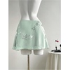 image:imageFloerns Womens Sparkly Sequin Mini Skirt Y2K Beaded Floral Hip SkirtsMint Green