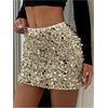 image:imageFloerns Womens Sparkly Sequin Mini Skirt Y2k High Waisted Going Out SkirtGold