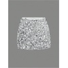 image:imageFloerns Womens Sparkly Sequin Mini Skirt Y2k High Waisted Going Out SkirtSilver