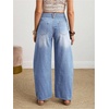 image:imageFloerns Womens Straight Leg Mom Jeans Mid Waist Boyfriend Casual Baggy Denim PantsLight Wash