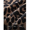 image:imageFloerns Womens Street Cheetah Print Baggy Pants Drawstring Wide Leg Elastic Waist Loose Long TrousersBrown and Black