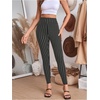 image:imageFloerns Womens Striped Print Wide Waistband Cropped Workout Legging PantsBlack