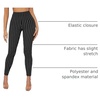 image:imageFloerns Womens Striped Print Wide Waistband Cropped Workout Legging PantsBlack