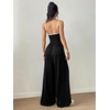 image:imageFloerns Womens Summer Jumpsuit Romper Spaghetti Strap Wide Leg Baggy PantsBlack Multi