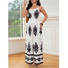image:imageFloerns Womens Summer Jumpsuit Romper Spaghetti Strap Wide Leg Baggy PantsBlack and Apricot