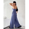 image:imageFloerns Womens Summer Jumpsuit Romper Spaghetti Strap Wide Leg Baggy PantsBlue Plain