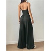 image:imageFloerns Womens Summer Jumpsuit Romper Spaghetti Strap Wide Leg Baggy PantsDark Grey