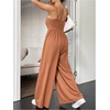 image:imageFloerns Womens Summer Jumpsuit Romper Spaghetti Strap Wide Leg Baggy PantsOrange