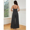 image:imageFloerns Womens Summer Jumpsuit Romper Spaghetti Strap Wide Leg Baggy PantsWhite Multi