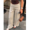 image:imageFloerns Womens Summer Wide Leg Palazzo PantsBeige