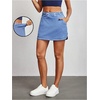 image:imageFloerns Womens Tennis Skirt Elastic Waist Stretch Golf Athletic Mini Denim SkirtBlue