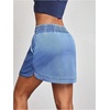 image:imageFloerns Womens Tennis Skirt Elastic Waist Stretch Golf Athletic Mini Denim SkirtBlue