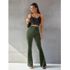 image:imageFloerns Womens Velvet Elastic Waist Flare Leg Palazzo Long Pants TrousersDark Green