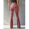 image:imageFloerns Womens Velvet Elastic Waist Flare Leg Palazzo Long Pants TrousersDusty Pink