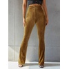 image:imageFloerns Womens Velvet Elastic Waist Flare Leg Palazzo Long Pants TrousersYellow
