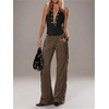 image:imageFloerns Womens Western Fringe Pants Low Rise Cowgirls Festival Concert Flared TrousersBrown