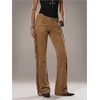 image:imageFloerns Womens Western Fringe Pants Low Rise Cowgirls Festival Concert Flared TrousersKhaki