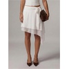 image:imageFloerns Womens Wrap Asymmetrical Tiered Chiffon Tie Side Flowy SkirtWhite